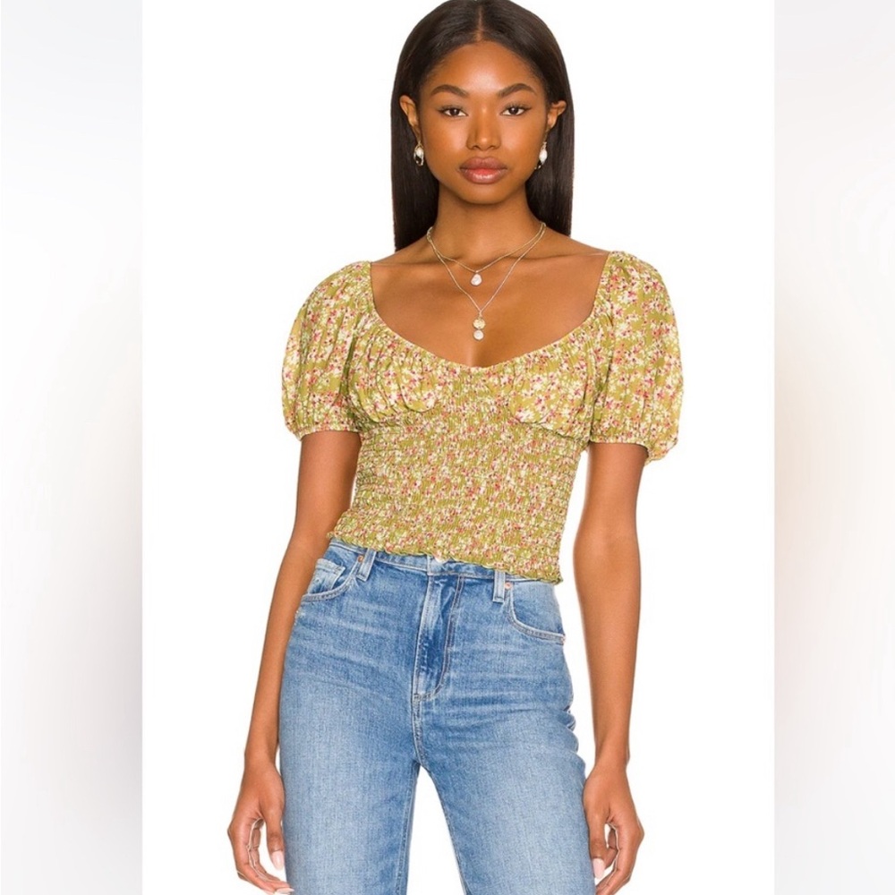 NWT Resa Stell top in Chartreuse